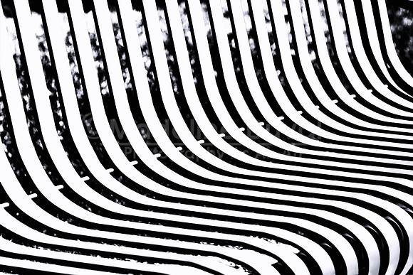 The Park Bench Abstract in B&W